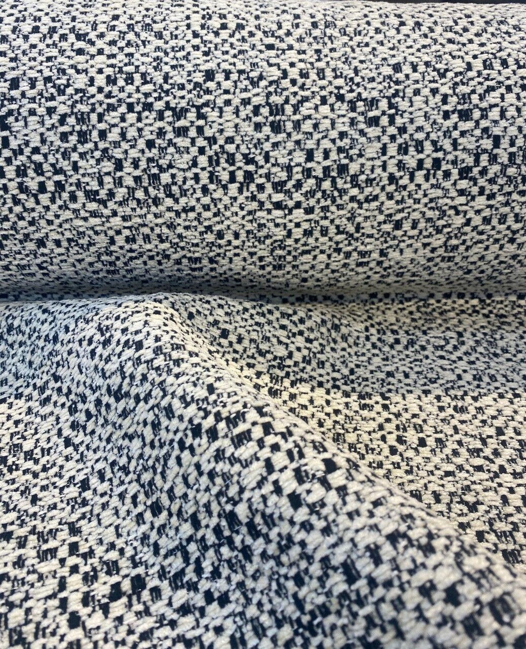 1 Yard Sandy Domino Chenille Upholstery Fabric 56" Width 50% Rayon 27% Cotton 12% Acrylic 1% Polyester